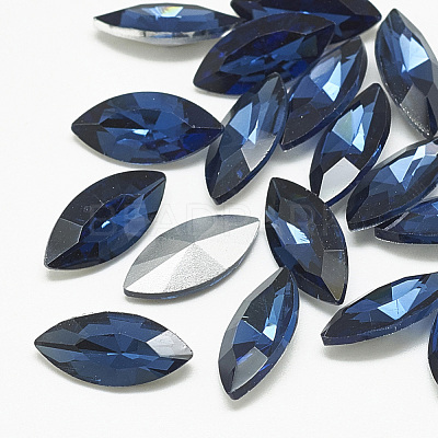Pointed Back Glass Rhinestone Cabochons RGLA-T083-6x12mm-13-1