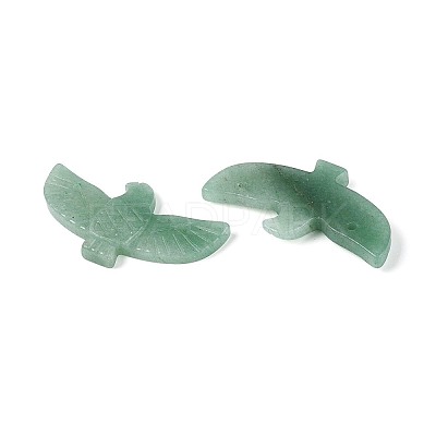 Eagle Shape Natural Green Aventurine Gemstone Pendants G-P563-05F-1