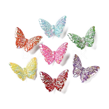 Opaque UV Plating Acrylic Beads PACR-D288-17-1