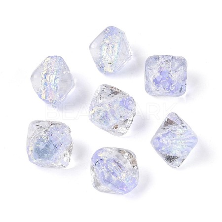 Handmade Foil Glass Beads Strands FOIL-N033-01B-1