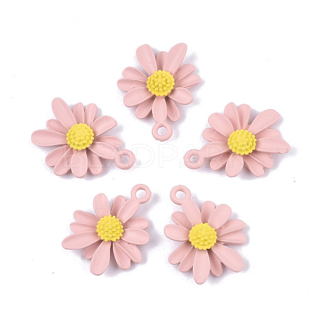 Spray Painted Alloy Pendants PALLOY-N0147-04C-1
