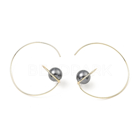 Rack Plating 925 Sterling Silver Dangle Earrings EJEW-Z024-01B-G-1