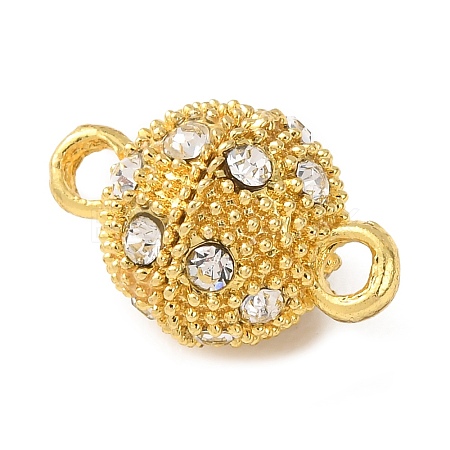 Alloy Rhinestone Magnetic Clasps with Loops RB-H116-2-G-1