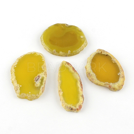 Dyed Mixed Shape Natural Agate Gemstone Big Pendants G-R300-06-1