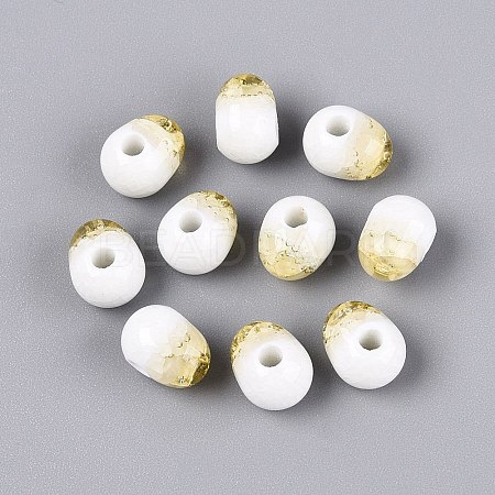 Handmade Crackle Porcelain Beads PORC-Q008-06B-02-1
