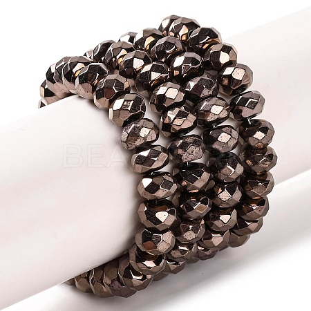 Electroplated Synthetic Non-magnetic Hematite Beads Strands G-Q174-02-1