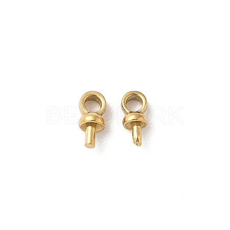 304 Stainless Steel Cup Pearl Peg Bails Pin Pendants STAS-L300-004A-G-1