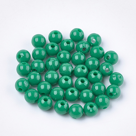 Opaque Plastic Beads X-KY-T005-6mm-611-1