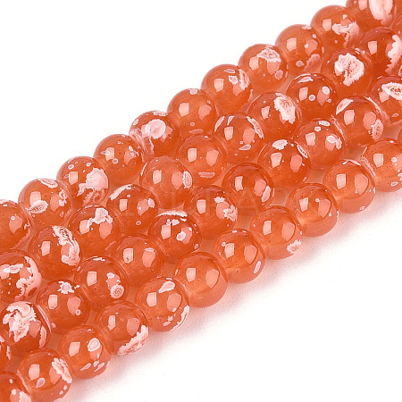 Baking Paint Glass Beads Strands DGLA-N015-4mm-04-1