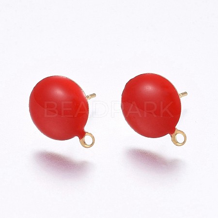 Ion Plating(IP) 304 Stainless Steel Stud Earring Findings X-STAS-P203-A01-02-1