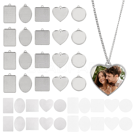 20Sets 5 Styles Alloy Pendants FIND-PH0020-32-1