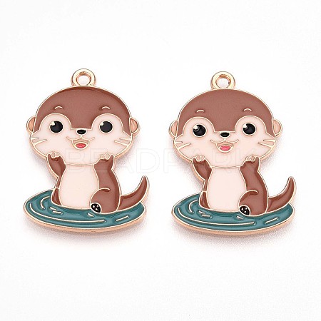 Alloy Enamel Pendants ENAM-T022-02C-02-1