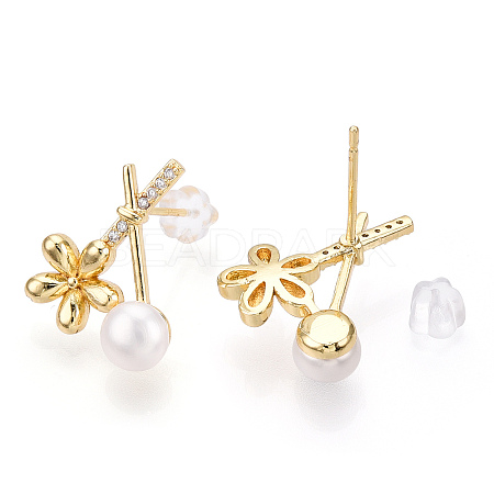 Natural Pearl Stud Earrings PEAR-N020-05S-1