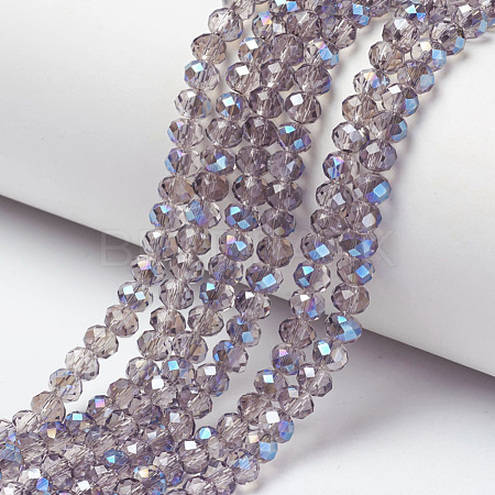 Electroplate Glass Beads Strands EGLA-A034-T4mm-I11-1