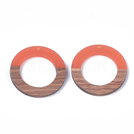 Resin & Walnut Wood Pendants RESI-S358-04C-01-1
