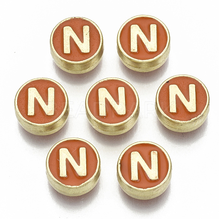 Alloy Enamel Beads ENAM-S122-028N-NR-1