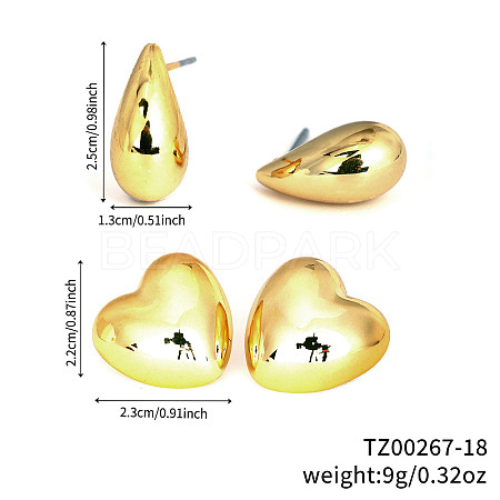 2 Pairs Elegant Fashionable Plastic Earring Sets ZG6884-16-1