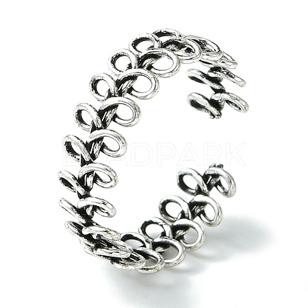 Infinity Alloy Open Cuff Rings RJEW-K275-02AS-1