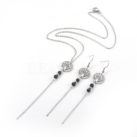 Stainless Steel Jewelry Sets SJEW-JS01006-01-1