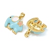 Brass Enamel Pendants KK-T001-04G-C-2