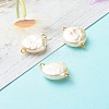 ABS Plastic Imitation Pearl Beads Link PALLOY-JF00824-2