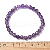 Natural Amethyst Bead Stretch Bracelets X-BJEW-K212-A-034-8