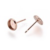 304 Stainless Steel Stud Earring Settings LS-X-STAS-K131-A-01RG-1