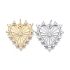 Brass Micro Pave Clear Cubic Zirconia Pendants ZIRC-M108-29-1