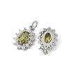 SHEGRACE Brass Micro Pave Cubic Zirconia Pendants XGRQ2O929-446D-P-2