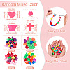 120Pcs 4 Styles Spray Painted Opaque Acrylic Beads ACRP-TA0001-03-4