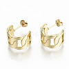 Brass Half Hoop Earrings EJEW-S208-121-NF-2