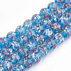 Handmade Gold Sand Lampwork Beads LAMP-T006-10E-1