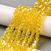 Transparent Electroplate Glass Beads Strands LS-GLAA-F029-2mm-A22-4