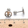 Tarnish Resistant 201 Stainless Steel Barbell Cartilage Earrings LS-EJEW-R147-33-4