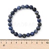 Natural Sodalite Beaded Stretch Bracelets X-BJEW-F203-05-4