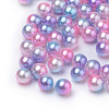 Rainbow Acrylic Imitation Pearl Beads OACR-R065-12mm-A13-1