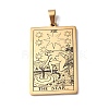 201 Stainless Steel Pendant STAS-B033-01G-17-1