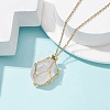 Crystal Cage Holder Necklace X-NJEW-JN04588-6