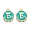 Golden Plated Alloy Enamel Charms ENAM-Q437-15E-1