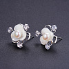 SHEGRACE Beautiful Rhodium Plated 925 Sterling Silver Ear Studs JE334A-3