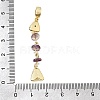 Brass Pave Cubic Zirconia Clear Cubic Zirconia & Natural Amethyst & Enamel European Dangle Charms GG-CBA3401-01G-B-4