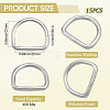 304 Stainless Steel D Rings STAS-CP0001-05C-2