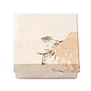 Floral Oil Painting Print Square Cardboard Jewelry Boxes CBOX-A010-01A-07-1