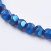 Electroplate Glass Beads Strands LAMP-F012-A-3