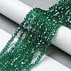 Transparent Electroplate Glass Beads Strands EGLA-A039-T3mm-A10-4