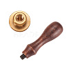   DIY Letter Scrapbook Brass Wax Seal Stamps and Wood Handle Sets AJEW-PH0010-R-3