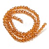 Transparent Electroplate Glass Beads Strands GLAA-F029-4mm-C28-2