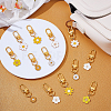 24Pcs 6 Style Alloy Enamel Pendant Decorations HJEW-WR00024-4