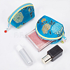 14Pcs 7 Colors Retro Fan-Shaped Cloth Zipper Pouches CON-WR0001-08-5