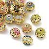 Brass Enamel Beads KK-Q080-01B-1